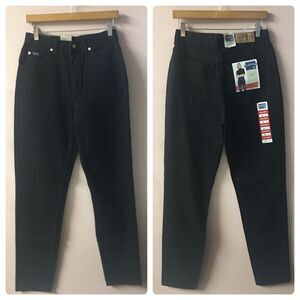 DeadStock Vintage Lee Riders Jet Black Relaxed Fit Jeans Size 8L NWT
